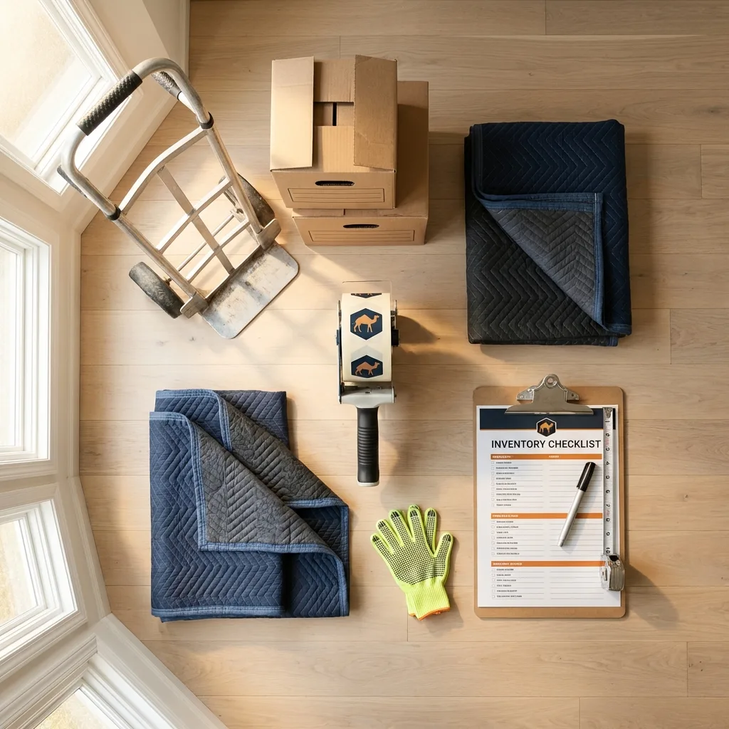 Professional moving supplies and packing materials layout for Loup City residential relocations